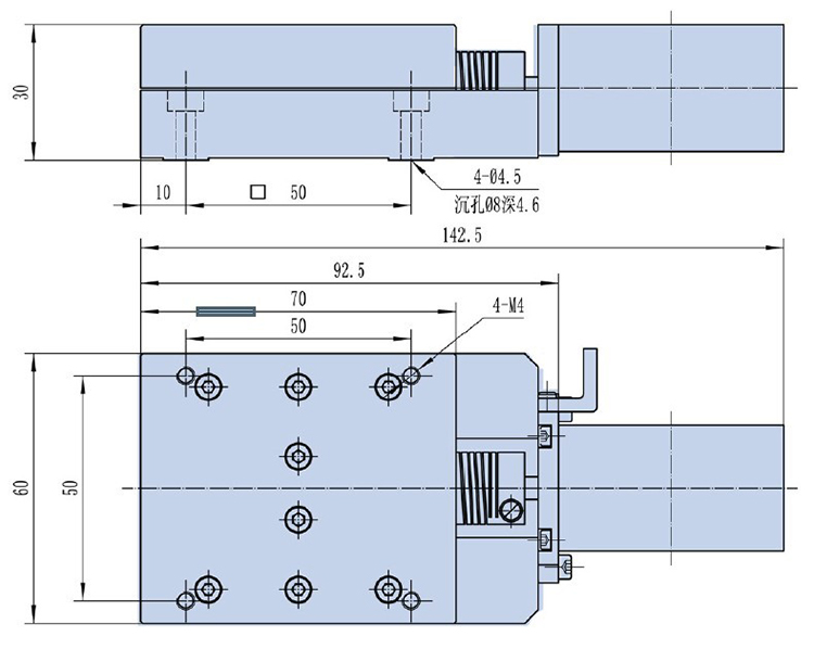 PP110-30H Precise Electric Translating Platform, X-axis Displacement Station