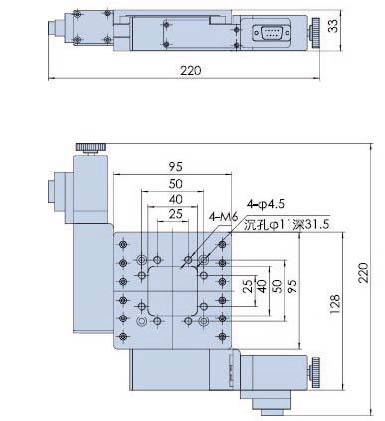 PT-XY15 Motorized Microscope Stage, Electric XY Integral Combinating Platform