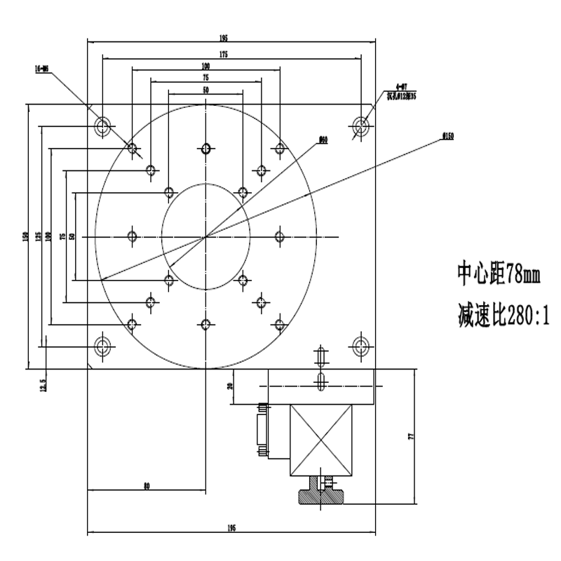 Electric Rotating Machine, Electric Rotating Platform PX110-150