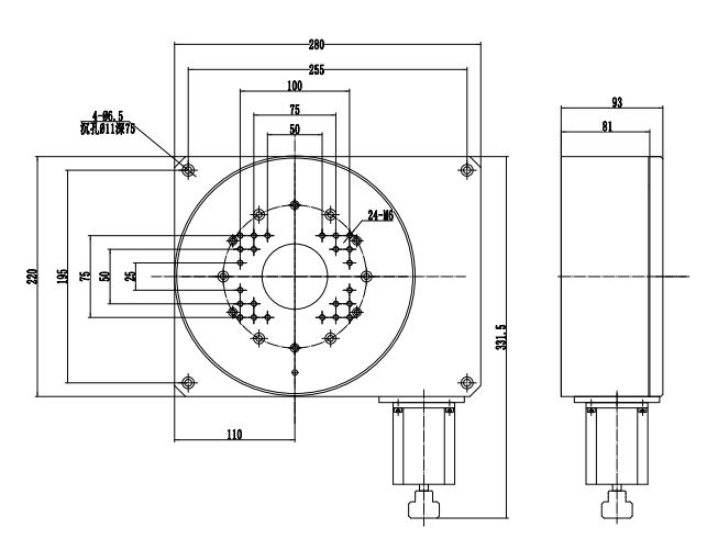 High Precision Electric Rotating Machine, Electric Rotating Platform PT-GD220H