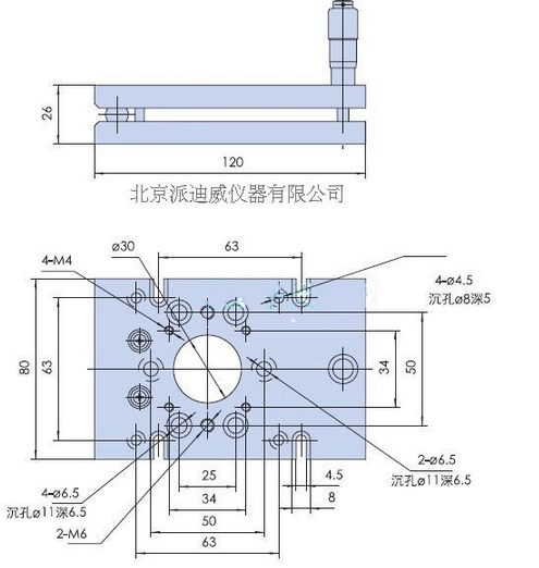 One-Axis High Load Tilt Platform, Precise Manual Tilt Stage PT-QX01