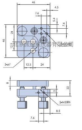 Two-Axis Tilt Platform, Precise Manual Tilt Stage, With Two Fine Adjusting Screws PQ220-5L