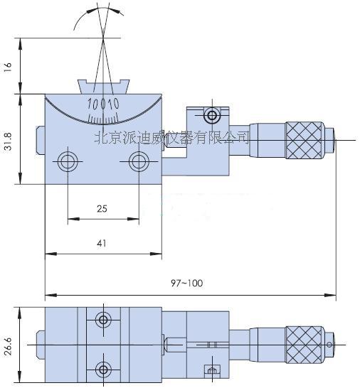 Precise Manual Goniometer Stage, Dovetail Platform, Optical Sliding Table PT-SD309