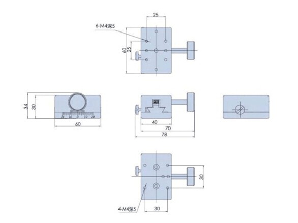 X Axis Manual Linear Stage, Manual Displacement Station PT-SD111