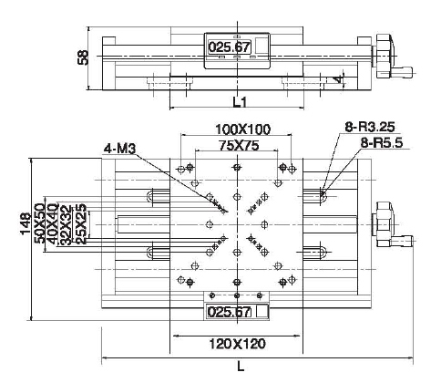 Digital Manual Stage, High precision Micrometer Screw Linear Translation Platform, SSP-301MP