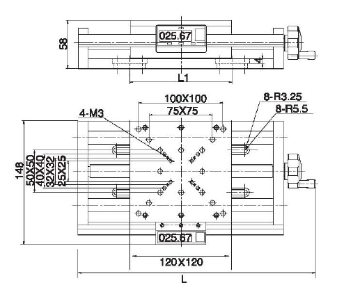 Digital Manual Stage, High precision Micrometer Screw Linear Translation Platform, SSP-304MP