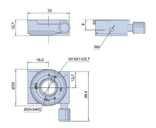 R Axis 360 degree rotation stage,Rotary Stage,Angle adjustment stage PT-SD202