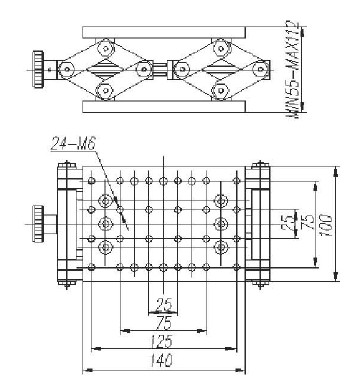 Precise Manual Lift, Z-axis Manual Lab Jack, PT-SD1711M