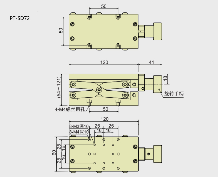 Precise Manual Lift, Z-axis Manual Lab Jack PT-SD31/72/50/68