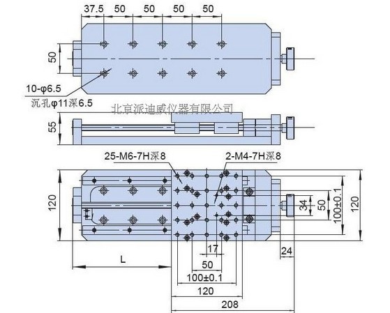 X Axis Manual Linear Stage, Manual Displacement Station PT-SD101G