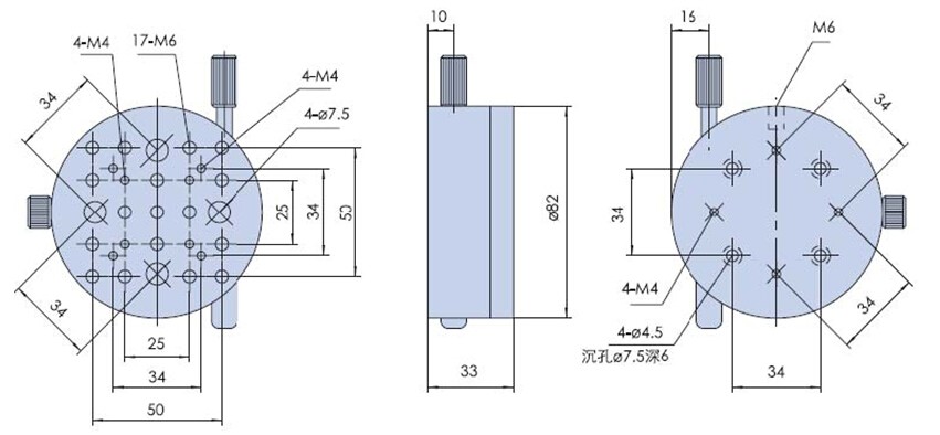 R Axis Manual Rotation Stage, Rotating Platform PT-SD201