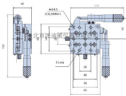 XY Axis 25mm Travel, High-Performance Crossed Roller Bearing Linear Stage PH-211H