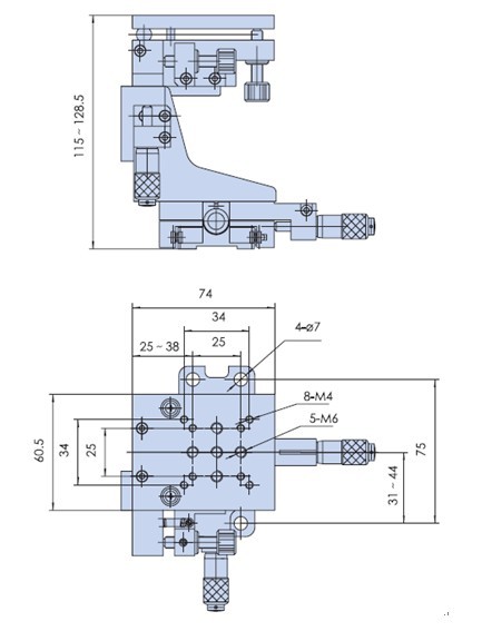 X Y Z 0y 0z Axis Tilt and Rotation Integrating Stage PT-WZ13