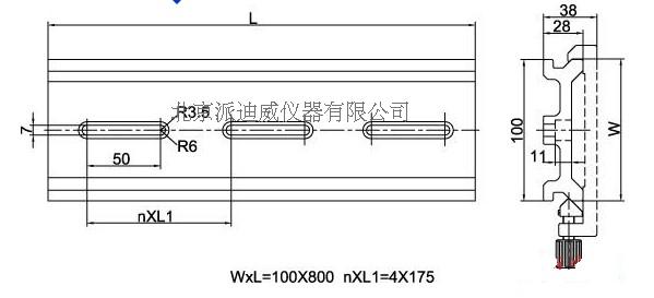 Precise Guide Rail, Optical Slide, 100mm x 800mm DG-203