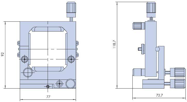 lens adjustment box cylinder lens adjustment box PM301-50x60