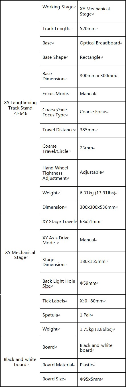 XY Lengthening Track Stand, Microscope Stand ZJ-646