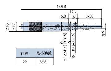 Differential head Micrometer Head PFT01-50