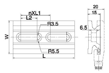 Precision Guide Rails and Slideway, 40mm x 75mm DG-302