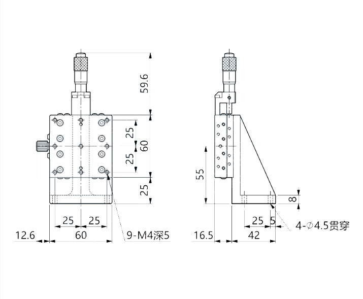 Z-axis Manual Lab Jack Displacement Platform for Lifting Platform
