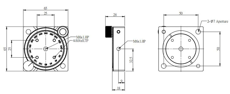 Manual Rotation Stage 360 degree turntable