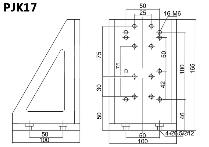 PJK series right angle fixed block adapter plate connecting block