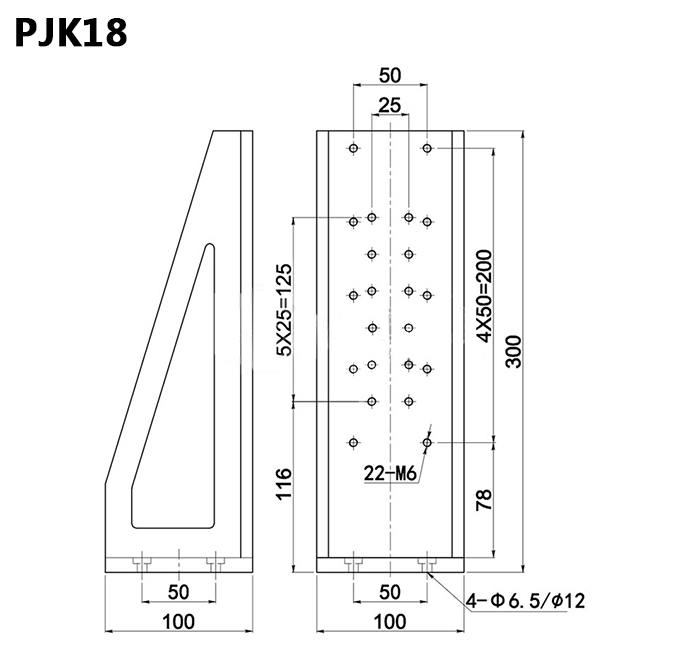 PJK series right angle fixed block adapter plate connecting block