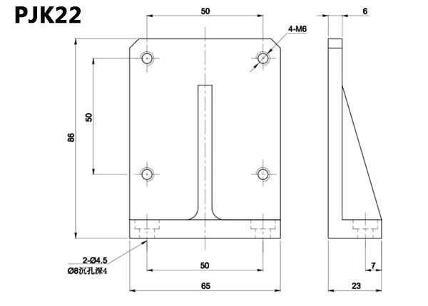 PJK19 fixed block adapter plate connecting block platform fixed