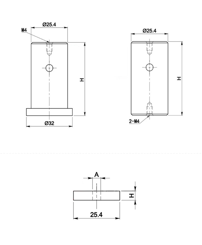 Support Rod Column Heightening Pad Support Leg