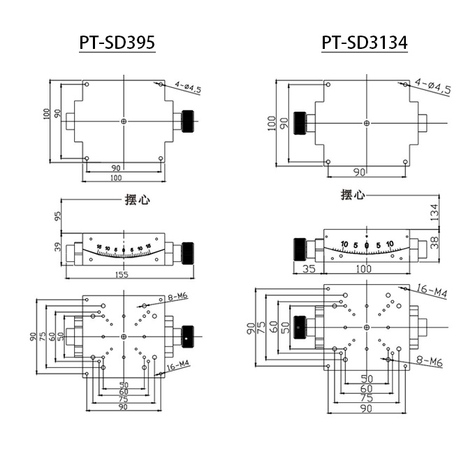 PT-SD350 Manual Displacement Table