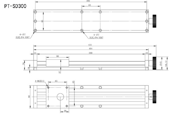 PT-ST200 Manual Stretching Stage,X Axis Linear Stretching Slide Stage With Platen