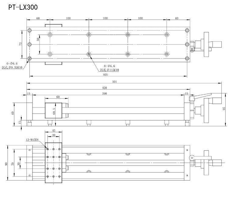 Precision Manual Three-Dimensional Combination Stage XZθ Multidimensional Platform Translation Lifting Rotary Stage