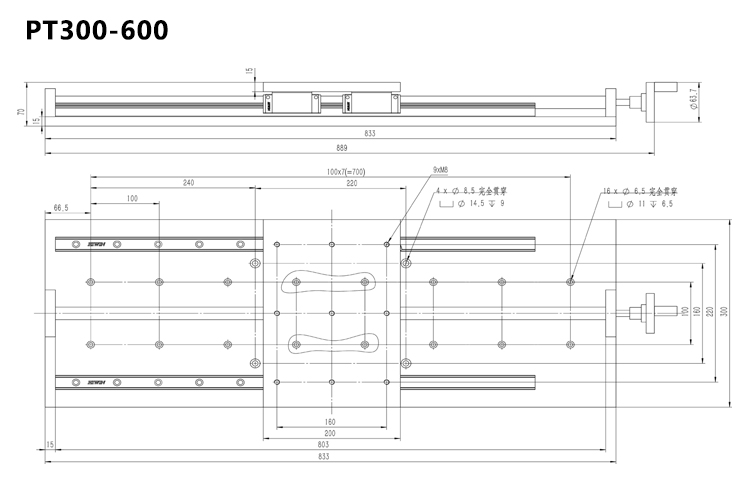 Manual Two Dimensional Combined Stage Precision Lifting Table Large Travel Translation Table / Bearing 100KG