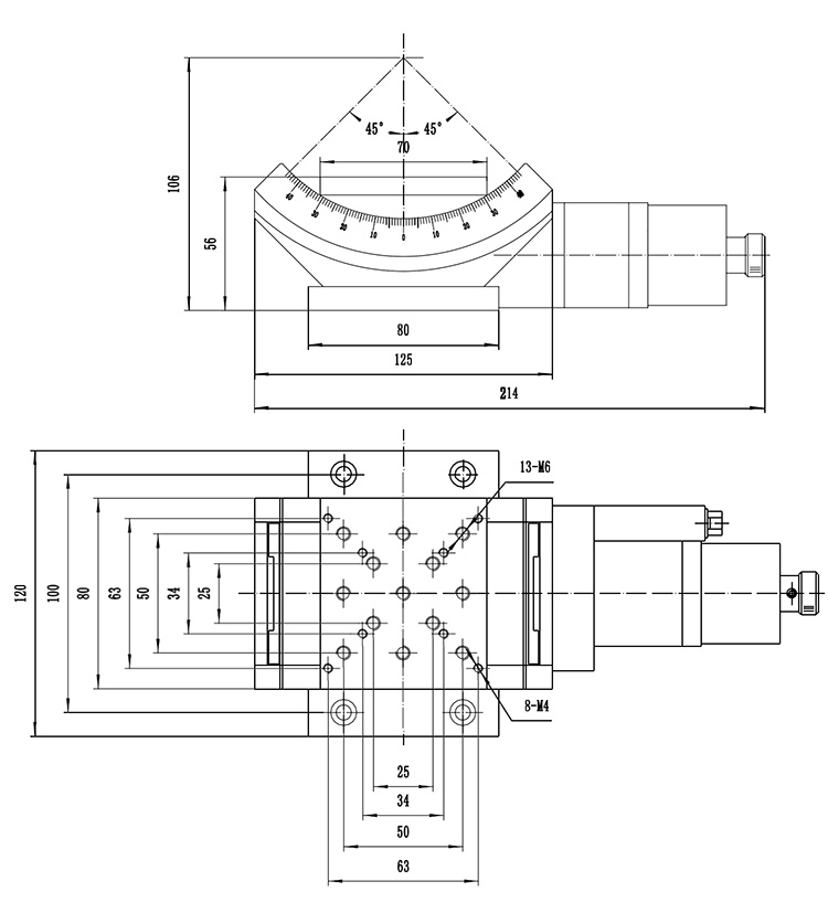 Electric Three Dimensional Combined Platform High Precision Motorized Goniometer Translation Stage