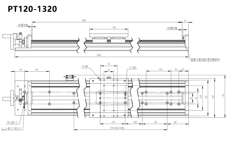 PT-120Hand Slide Cross Hand Slide Manual Linear Guide