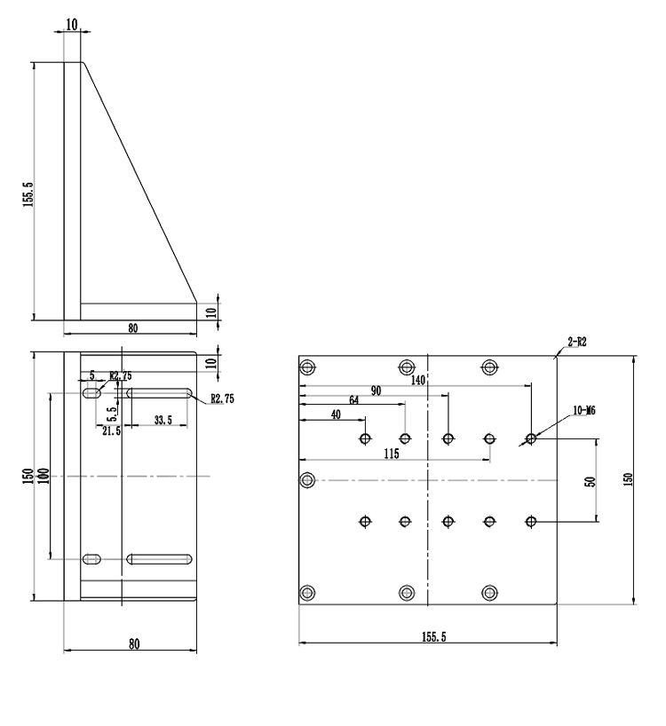 PJK30 Right Angle Fixing Block, Adapter Plate For Connection