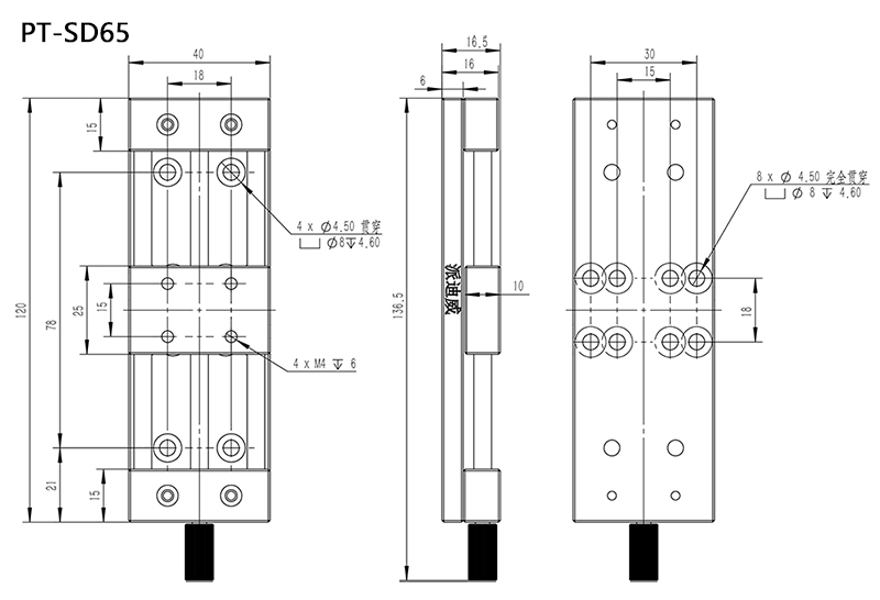 Miniature Manual Stage, Precise Translation Platform, Optical Sliding Table PT-SD10