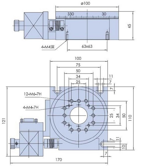 XYR Motorized Three-axis Stage Precision XY Linear Stage Rotation Stage