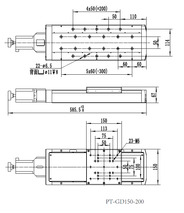 PT-GD150 (201) Four Axis Motorized Adjustment Stage Multi-dimensional Combined Mobile Platform