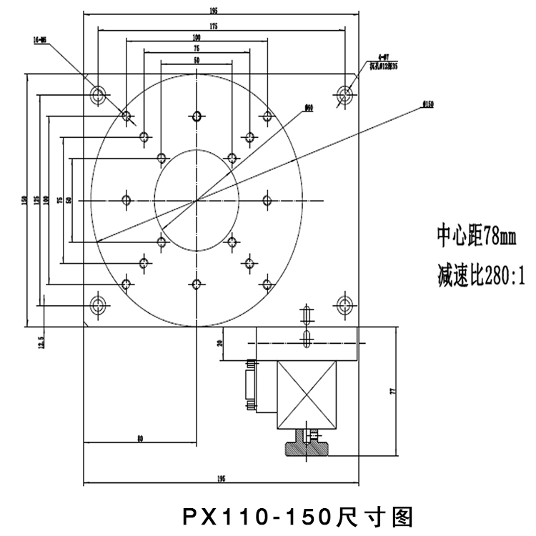 360 ° Rotary Vacuum Motorized Worm Gear Rotary Stage