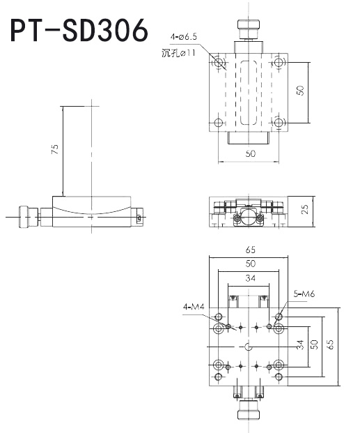 Manual Two Axis Combined Stage Goniometer  Rotary Table  Optical Adjusting Frame