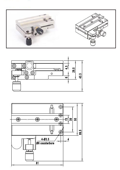 Optical Fiber Dedicated Two-dimensional Tilt Slide Stage