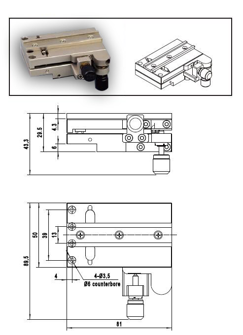 Optical Fiber Dedicated Two-dimensional Tilt Slide Stage