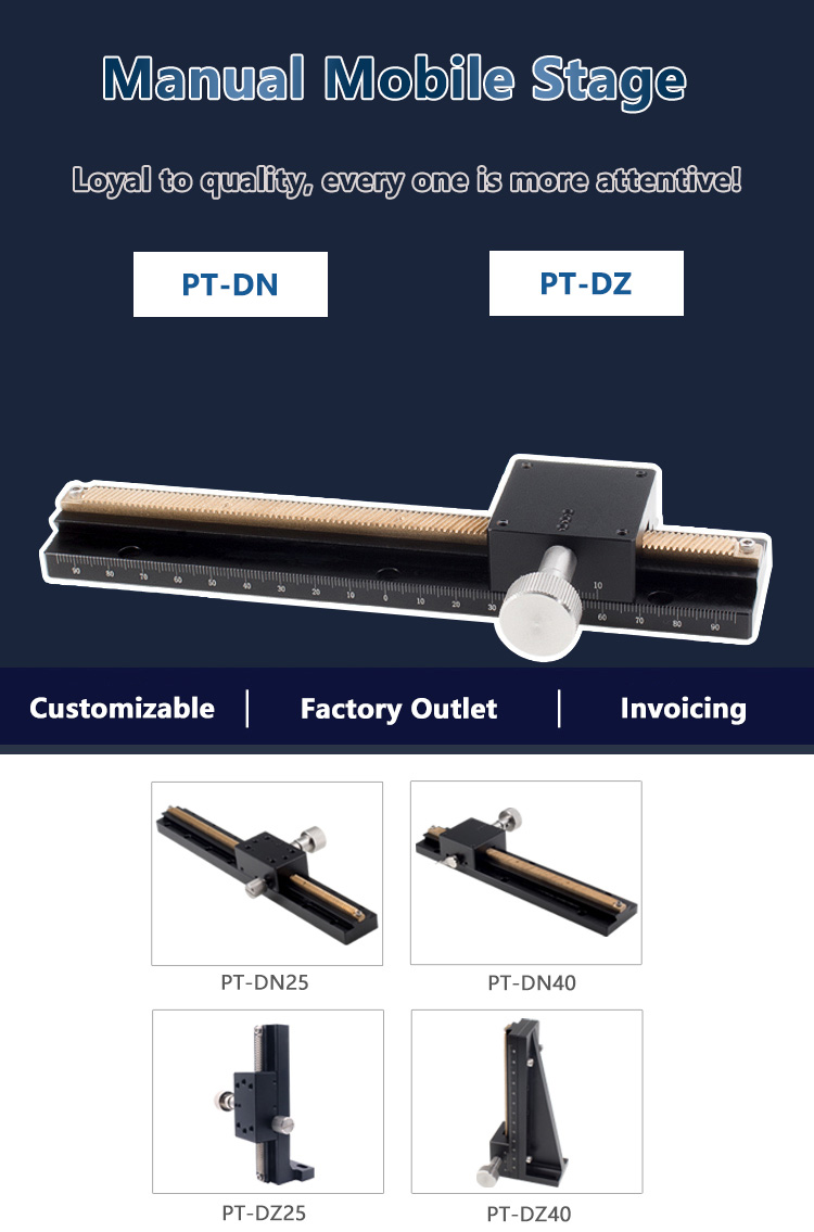 Long Travel Dovetail Groove Manual Sliding Table  Fine Adjustment Linear Stage