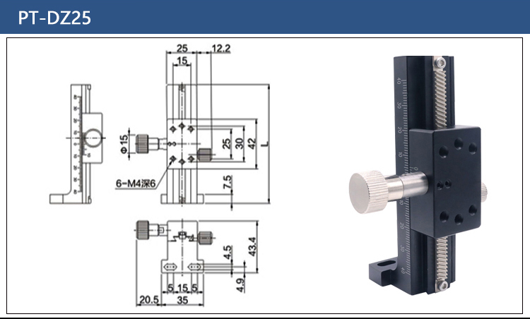 Long Travel Dovetail Groove Manual Sliding Table  Fine Adjustment Linear Stage