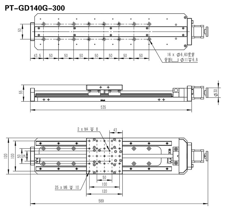 PT-GD140G Precise Electric Translating Platform