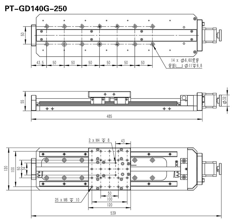 PT-GD140G Precise Electric Translating Platform