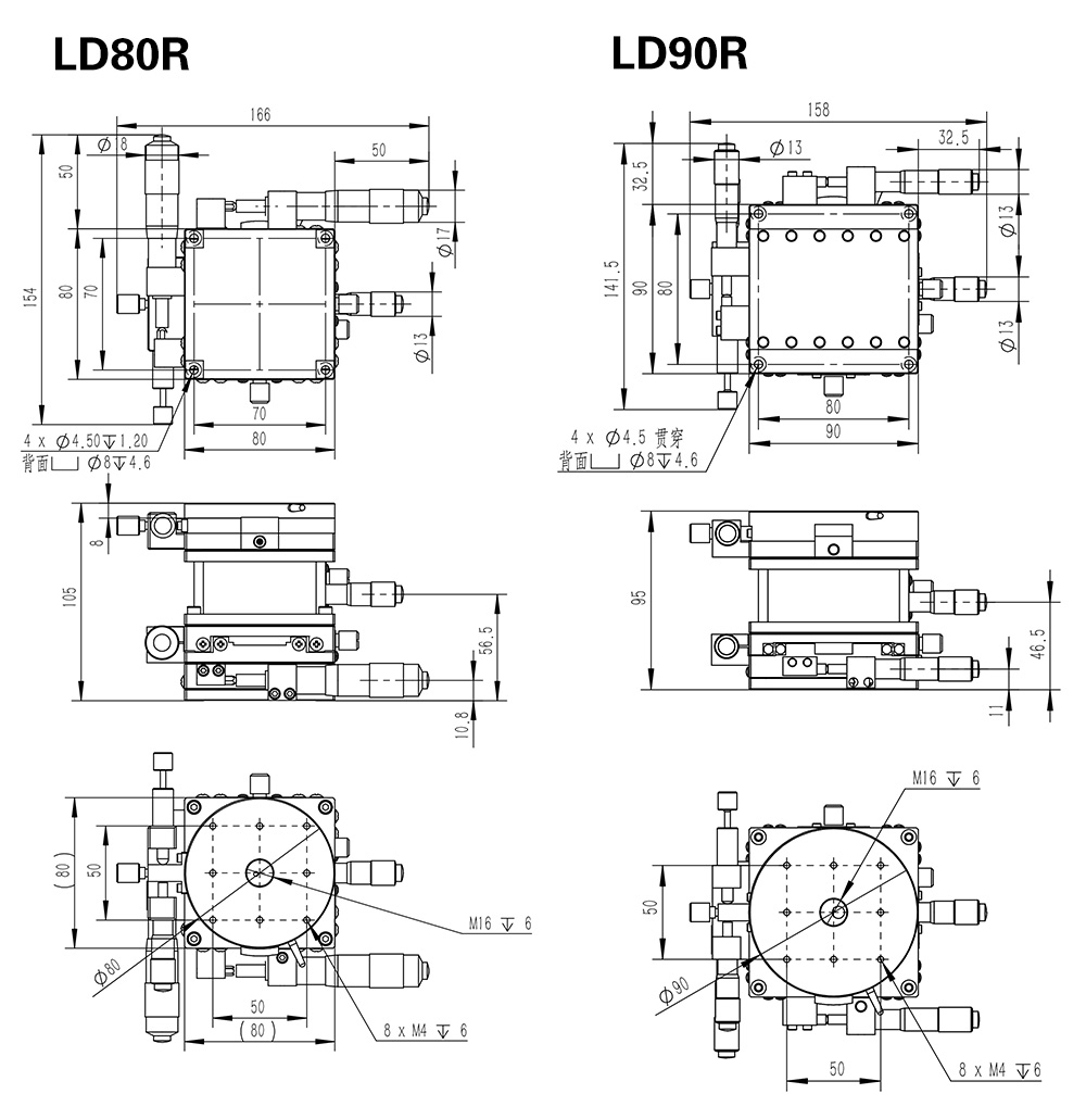 XYZR four axis precision displacement combination platform lifting platform displacement platform