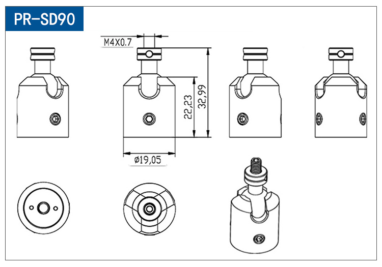 Universal loading platform Ball-hinged universal connector