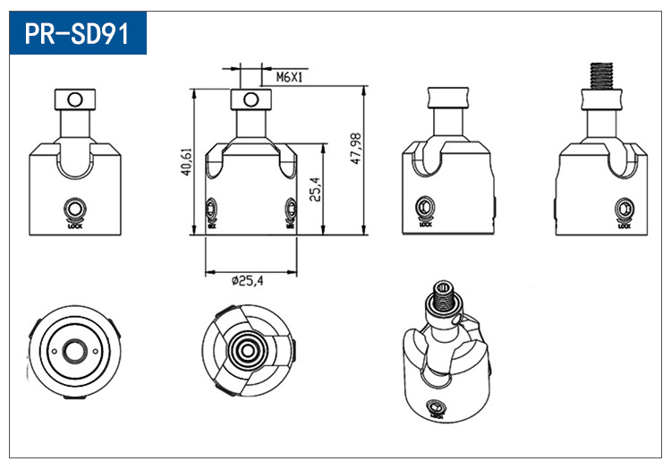 Universal loading platform Ball-hinged universal connector