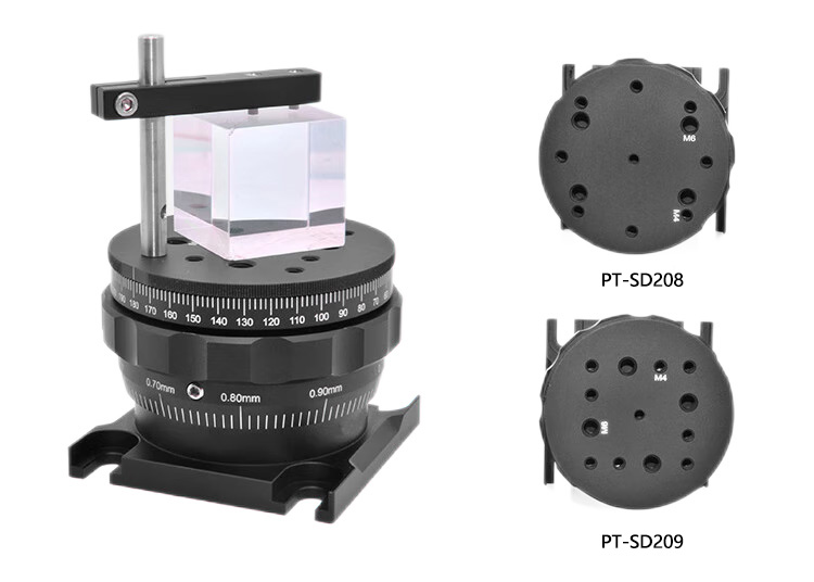 360° Rotation Manual Lab Jack Z-Axis Height Adjustment Platform PT-SD208